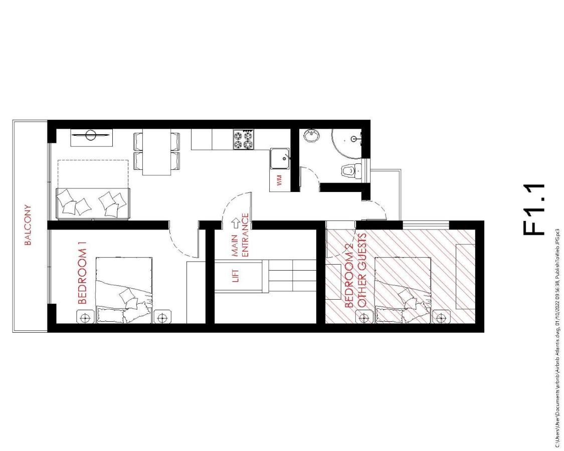 F1 1 Lovely Room, Bathroom And Living Shared San Ġiljan Buitenkant foto